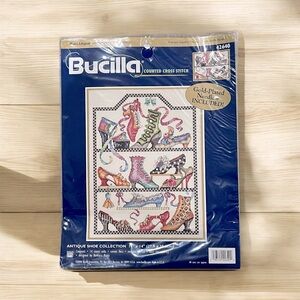 NWT Bucilla Antique Shoe Collection Counted Cross Stitch Kit
